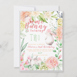 バニー誕生日招待状