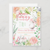 バニー誕生日招待状 (正面/裏面)