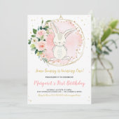 バニー誕生日招待状 招待状 (スタンド正面)