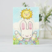 バニー誕生日招待状 招待状 (スタンド正面)