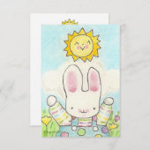 バニー誕生日招待状 招待状 (正面/裏面)