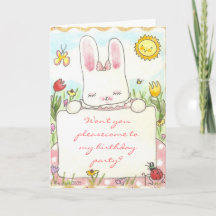 バニー誕生日招待