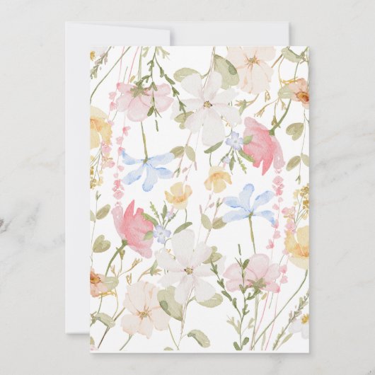 バニー誕生日招待、私たちの小さなバニー招待状 招待状 (裏面)