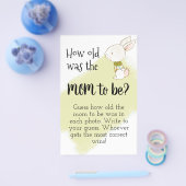 バニー赤ちゃんシャワーゲーム – お母さんフライヤー チラシ (シングル)