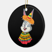 バニー顔とソンブレロハットシンコデマヨイースター セラミックオーナメント (左)