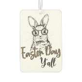 バニー顔とヒョウ眼鏡イースターデイyall s カーエアーフレッシュナー (裏面)