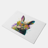 バニー顔クールイースターバニー眼鏡 ドアマット (アングル)