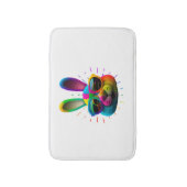 バニー顔クールイースターバニー眼鏡 バスマット (正面縦)