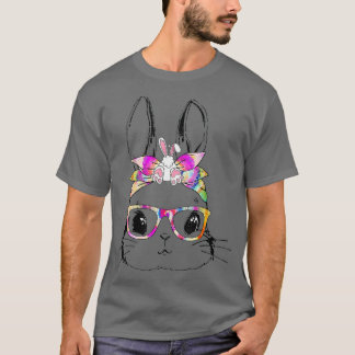 バニー顔サングラス男の子のための男の子のためのイースト Tシャツ