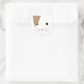 バニー顔シール スクエアシール (バッグ)