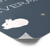 バニー飛んでいるベビーシャワーBunny飲料の看板 ポスター (角)