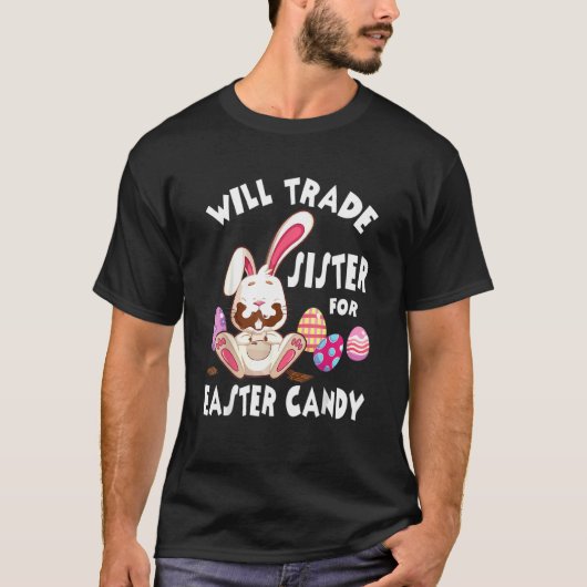 バニー食べチョコの卵は妹とEasを交換する Tシャツ (正面)
