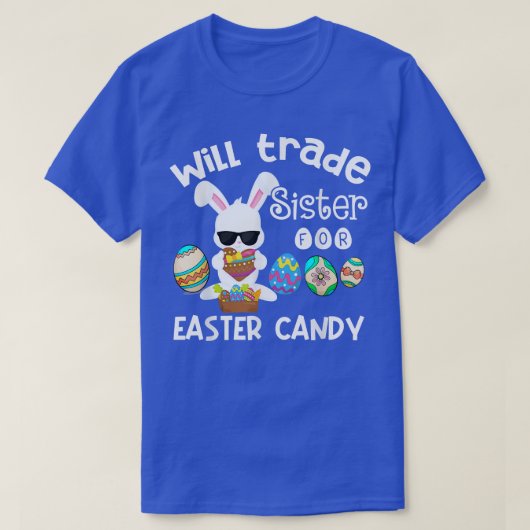 バニー食べチョコの卵は妹とEasを交換する Tシャツ (デザイン正面)