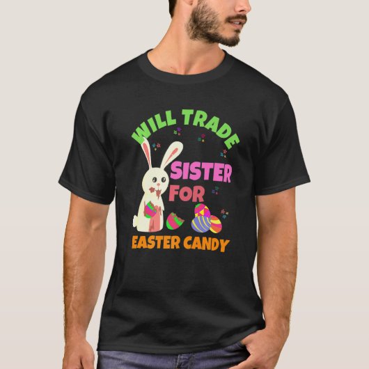 バニー食べチョコの卵は妹とEasを交換する Tシャツ (正面)