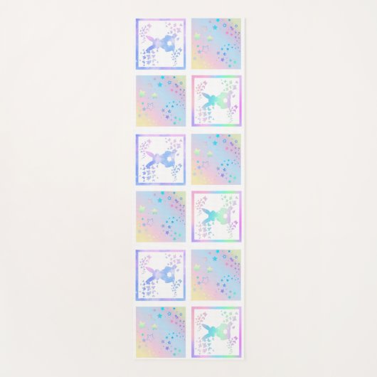 バニー魔法スクエアデザインヨガマット ヨガマット (正面)