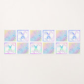 バニー魔法スクエアデザインヨガマット ヨガマット (正面(横))