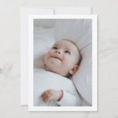 バニー1歳の誕生日フォト招待状ホワイトバルーン 招待状 (裏面)