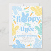 バニー3rd誕生日パーティー春ボーイバニー誕生日 招待状 (正面)