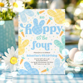 バニー4th誕生日パーティー春ボーイバニー誕生日 招待状