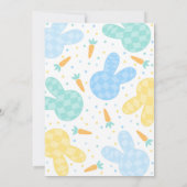 バニー5thバースデーパーティー春ボーイバニー誕生日 招待状 (裏面)