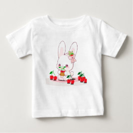 バニー&さくらんぼ：甘い調和コレクション！🍒🐰 ベビーTシャツ
