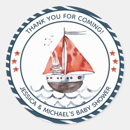 バニー・アホイ少年航海の ラウンドシール (正面)