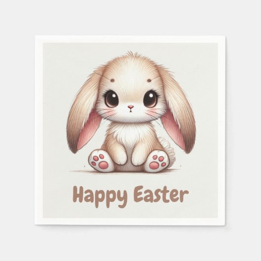 バニー・アレ疑問に思ー スタンダードカクテルナプキン (正面)