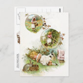 バニー・ウサギの眠りと夢 ポストカード (正面/裏面)