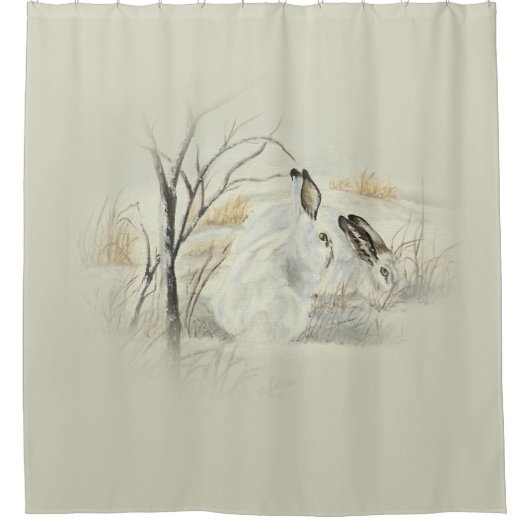 バニー/ウサギ シャワーカーテン (正面)