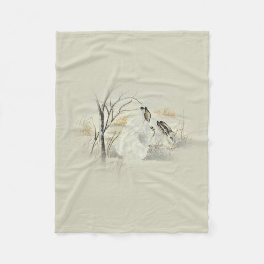 バニー/ウサギ フリースブランケット (正面)