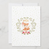 バニー・ウッドランド・ワイルド・ワン・バースデー・パーティーの招待 招待状 (裏面)