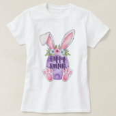 バニー&エッグハッピーイースター Tシャツ (デザイン正面)