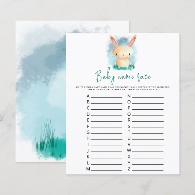 バニー・カブ – ベビー・ネーム・レース・ゲーム (正面/裏面)