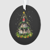 バニー・ギフト |ウサギのクリスマスツリーの光 オーナメント (正面)