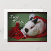 「バニー・クリスマス」の写真カード シーズンポストカード (正面/裏面)