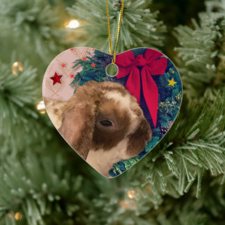 バニー·クリスマス·ウィッシュ セラミックオーナメント