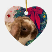 バニー·クリスマス·ウィッシュ セラミックオーナメント (正面)