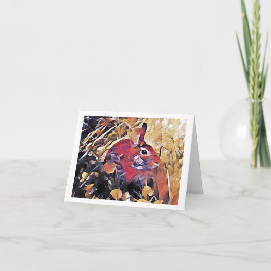 バニー – グリーティングカード サンキューカード (正面)