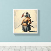 バニー・サムライ キャンバスプリント (インサイチュ (ウッドフロア))