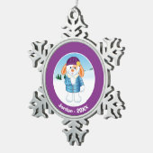 バニー スノーフレークピューターオーナメント (右)