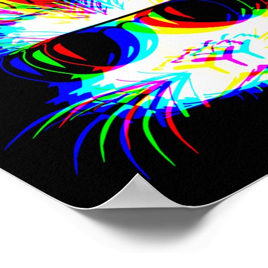 バニー トリッピー ヴァーウェーブ イースター テクノ レイヴ EDM ミュージック ポスター (角)