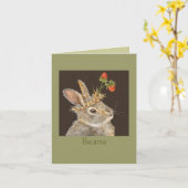 バニー・ノーテカード豆 カード (黄色い花)