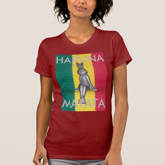 バニー・ハクナ・マタタ | 華やかならすた色抽象 Tシャツ (正面)