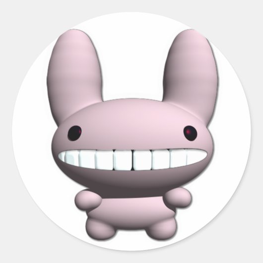 バニー・バニー・ステッカー ラウンドシール (正面)