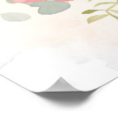 バニー パステル ローズと赤いリボン付き ポスター (角)