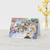 バニー・パーティー カード (黄色い花)