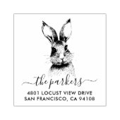 バニー |ファミリー名署名差出人住所 ラバースタンプ (インプリント)