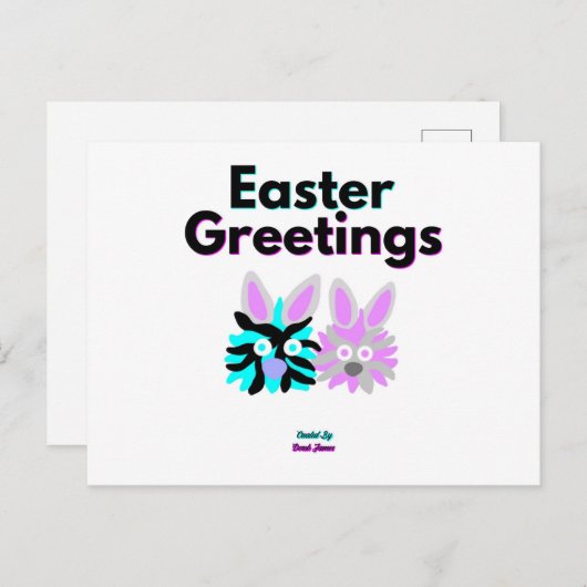 バニー・フッツィーズ葉書 ポストカード (正面/裏面)