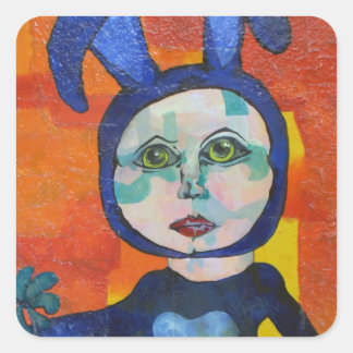 バニー・フレンド・ステッカー スクエアシール