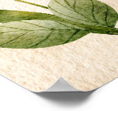 バニー、ベビー・アニマル、ボホ、黄色い花、虹 ポスター (角)